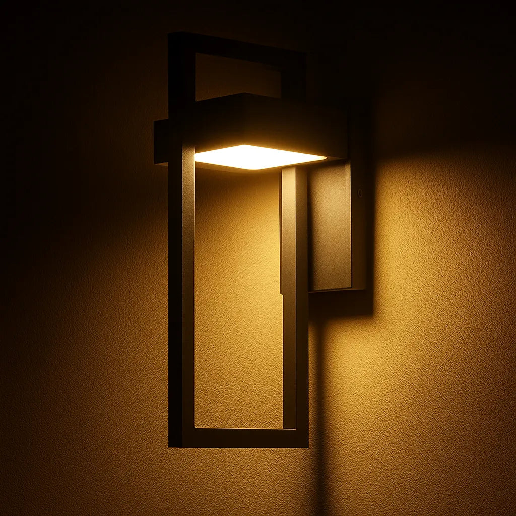 Applique Murale LED Extérieure – Étanche IP65, Style Modern Noir, 10W, Jardin et Porche (Phoenix) LUMICONCEPT