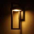 Applique Murale LED Extérieure – Étanche IP65, Style Modern Noir, 10W, Jardin et Porche (Phoenix) LUMICONCEPT