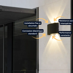 Applique Murale LED Moderne – Extérieur - Étanche IP65 - Allée et Jardin (Andromeda) - LUMICONCEPT