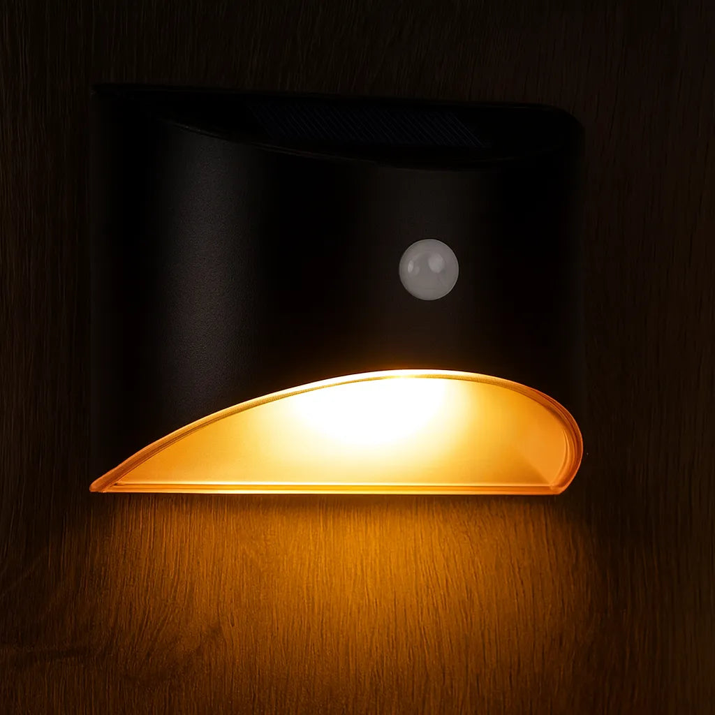 Applique Murale Solaire LED avec Capteur PIR – Étanche IP65 en Acier Inoxydable (Lucerna) LUMICONCEPT