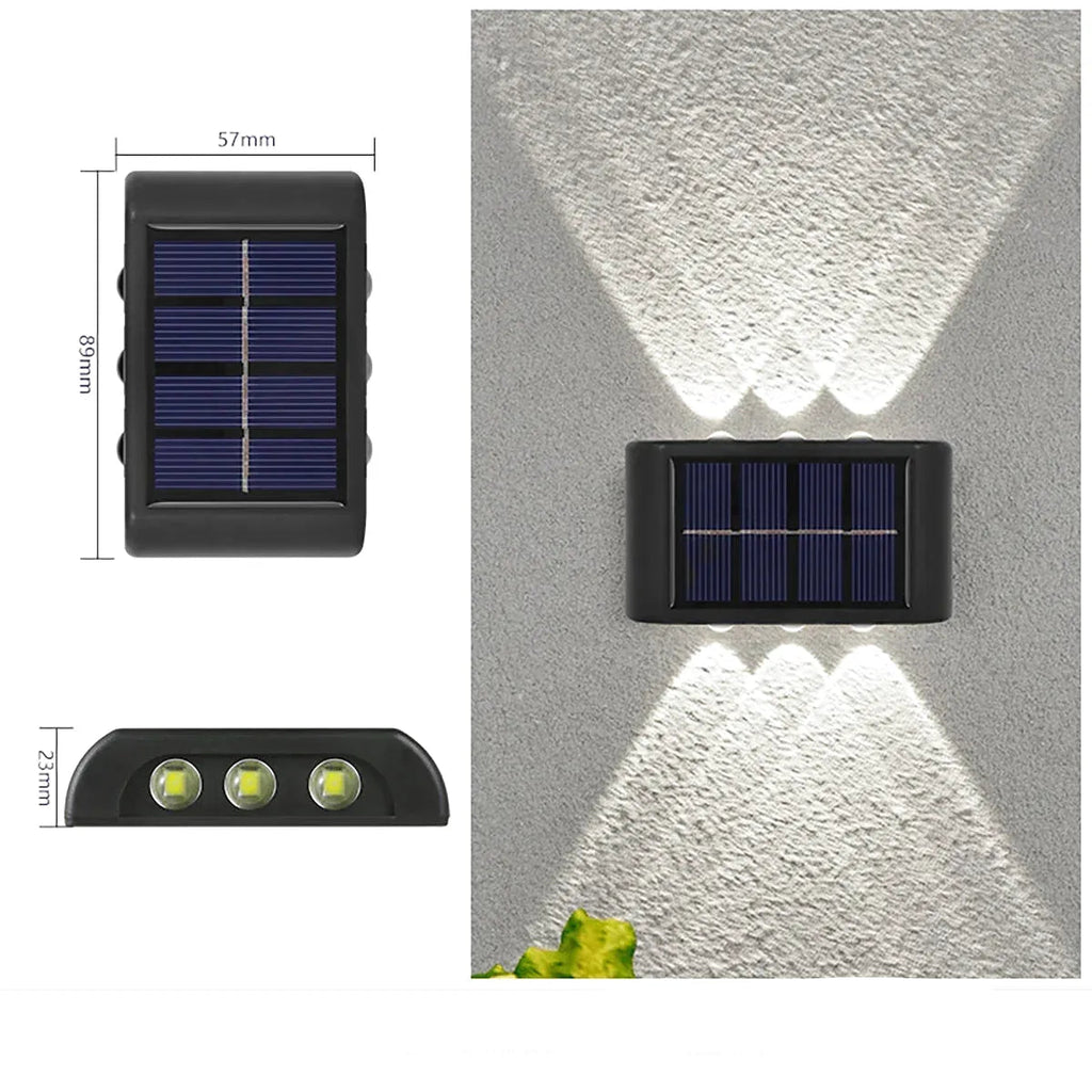 Applique Murale Solaire LED Extérieure – Étanche IP65, Éclairage Haut et Bas, Décoration Jardin et Façade (Cassiopeia) LUMICONCEPT