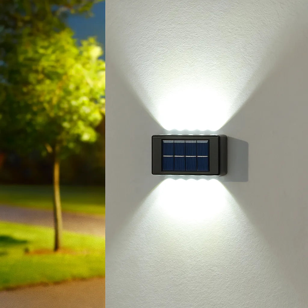 Applique Murale Solaire LED Extérieure – Étanche IP65, Éclairage Haut et Bas, Décoration Jardin et Façade (Cassiopeia) LUMICONCEPT