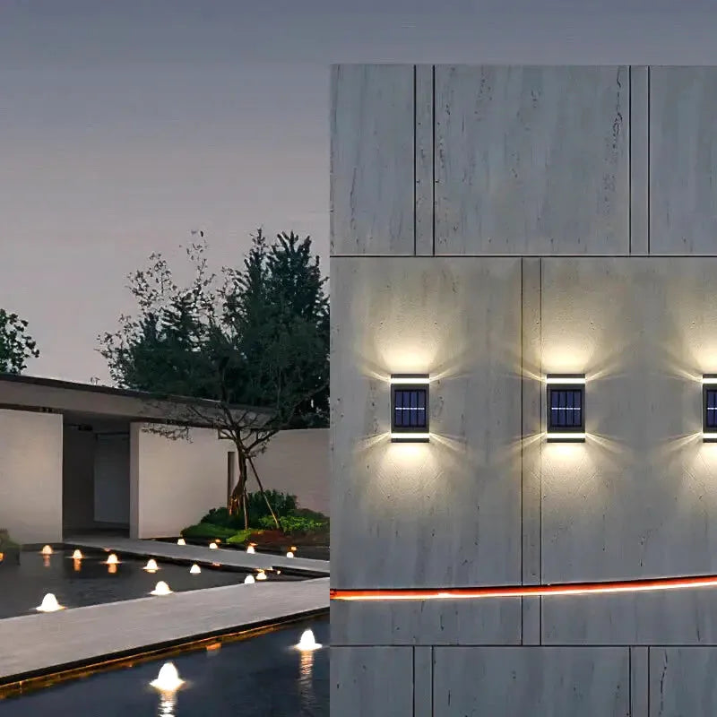 3 appliques solaires maison moderne