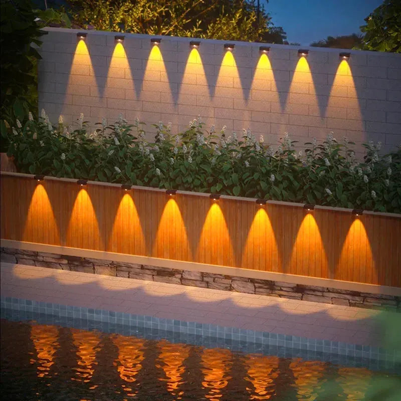 Applique Murale Solaire LED Extérieure – Étanche IP65 pour Jardin, Escaliers et Clôtures (Gemini 3) LUMICONCEPT