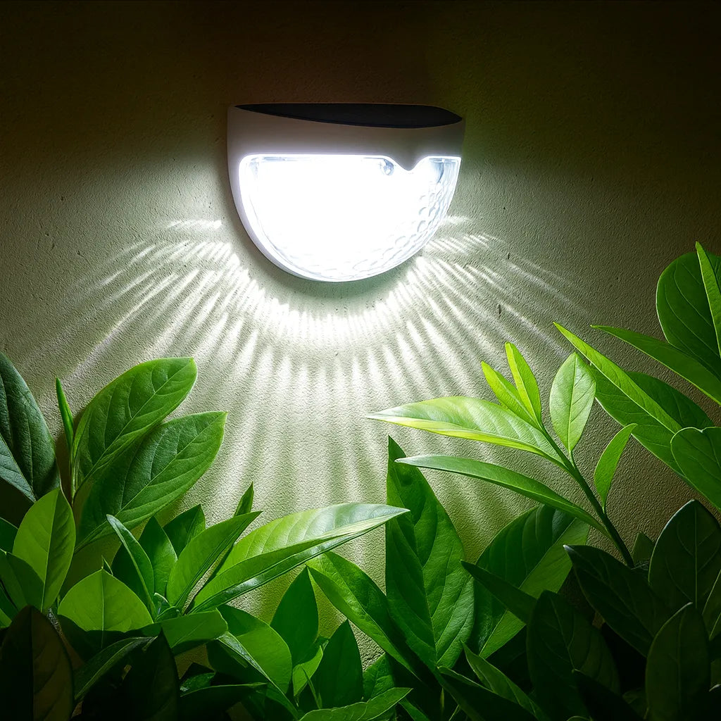 Applique Murale Solaire LED Ondulée – Étanche IP65 pour Clôtures, Jardins et Terrasses (Procyon) LUMICONCEPT