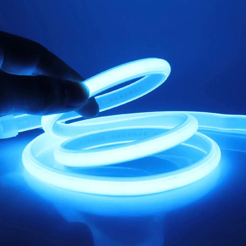 Bande LED COB – 220V, 288 LED/m, Néon Flexible - Étanche IP65 (Andromeda Bleu) LUMICONCEPT