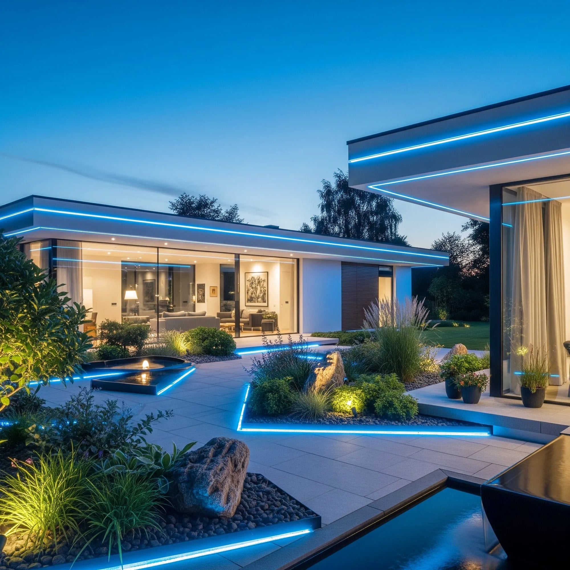 Bande LED COB – 220V, 288 LED/m, Néon Flexible - Étanche IP65 (Andromeda Bleu) LUMICONCEPT