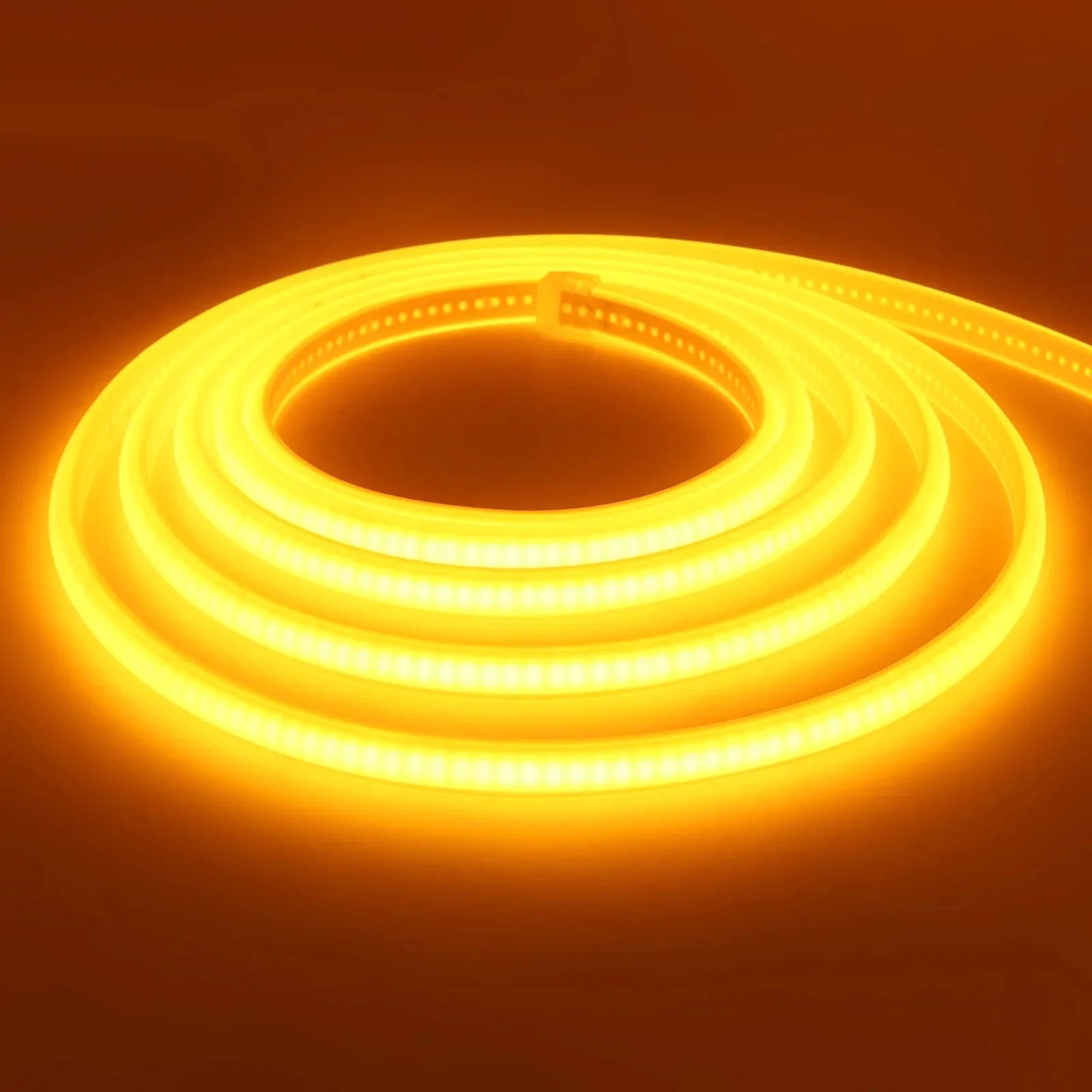 Bande LED COB – 220V, 288 LED/m, Néon Flexible - Étanche IP65 (Andromeda Jaune) LUMICONCEPT