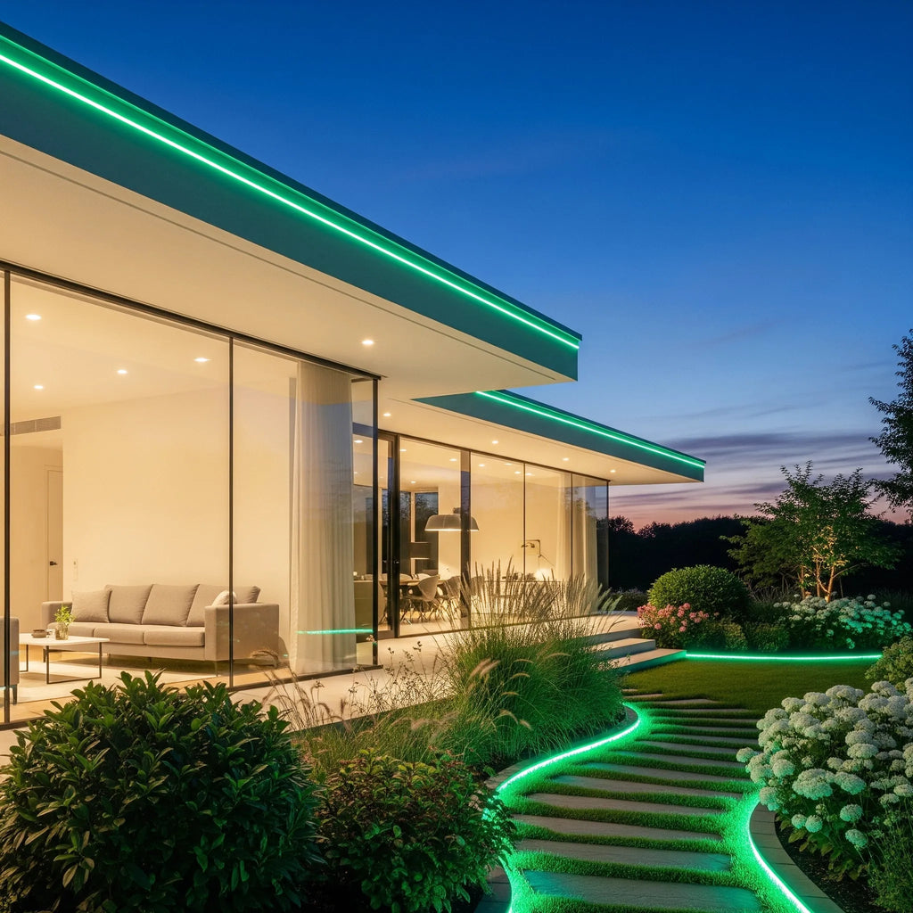 Bande LED COB – 220V, 288 LED/m, Néon Flexible - Étanche IP65 (Andromeda Vert) LUMICONCEPT