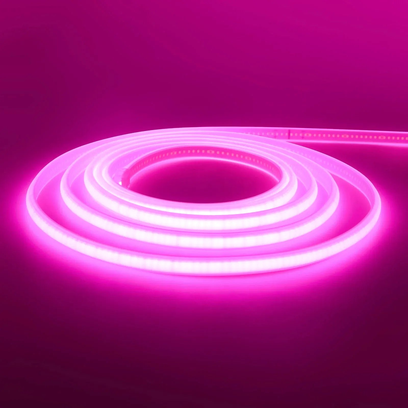 Bande LED COB – 220V, 288 LED/m, Néon Flexible - Étanche IP65 (Rose) LUMICONCEPT