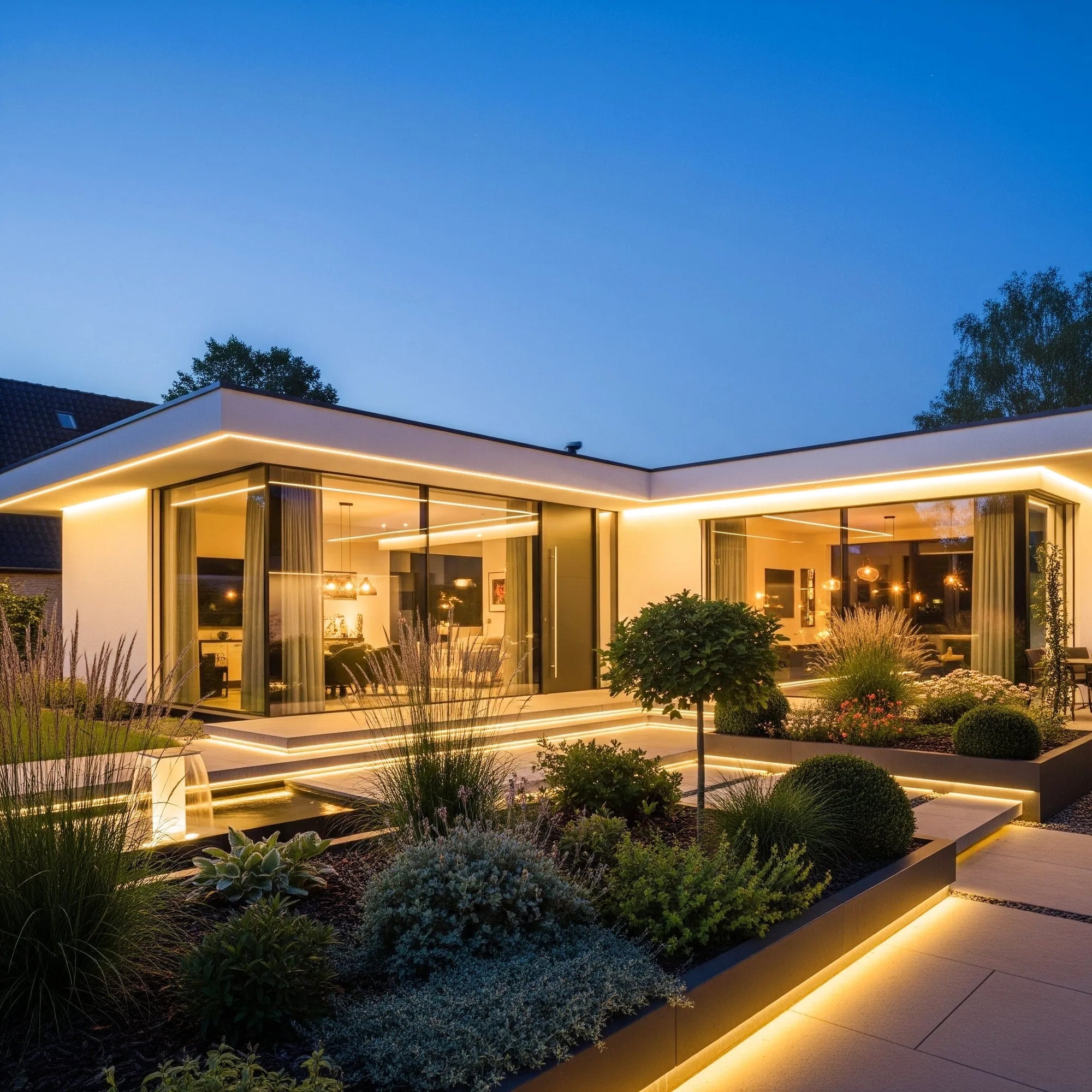 Bande LED Solaire Étanche IP68 – Flexible & Néon Décoratif Extérieur (Andromeda Blanc chaud) LUMICONCEPT