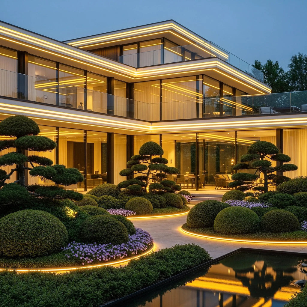 Bande LED Solaire Étanche IP68 – Flexible & Néon Décoratif Extérieur (Andromeda Jaune Or) LUMICONCEPT