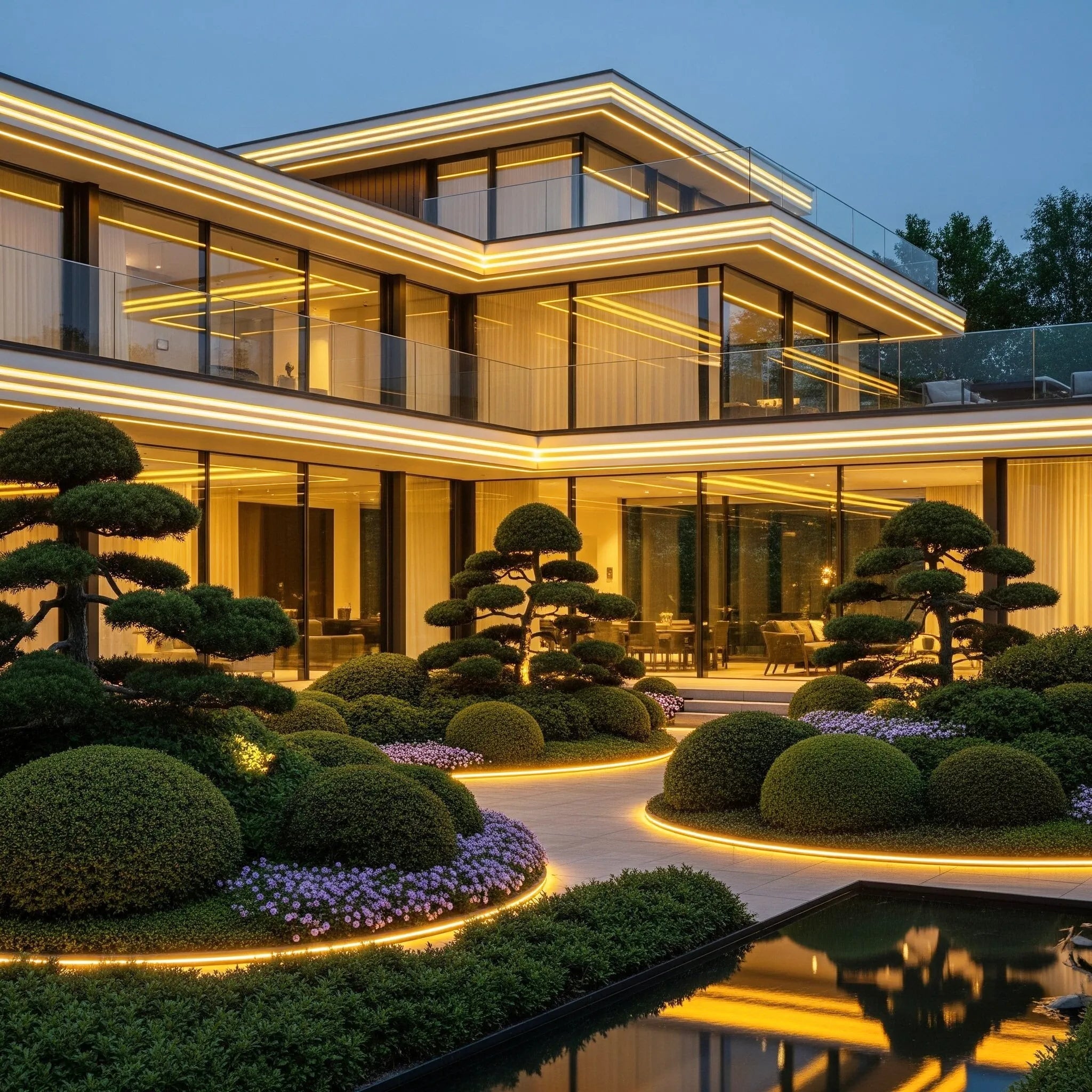 Bande LED Solaire Étanche IP68 – Flexible & Néon Décoratif Extérieur (Andromeda Jaune Or) LUMICONCEPT