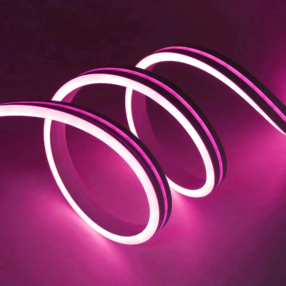 Bande LED Solaire Étanche IP68 – Flexible & Néon Décoratif Extérieur (Andromeda Rose) LUMICONCEPT
