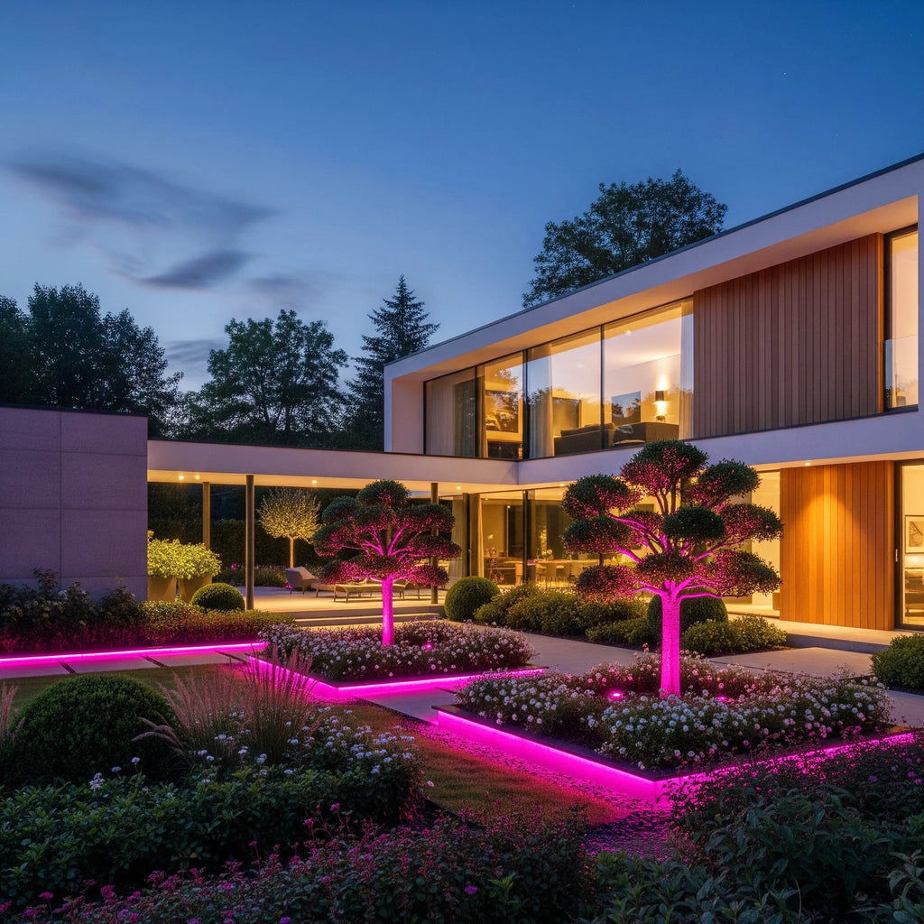 Bande LED Solaire Étanche IP68 – Flexible & Néon Décoratif Extérieur (Andromeda Rose) LUMICONCEPT