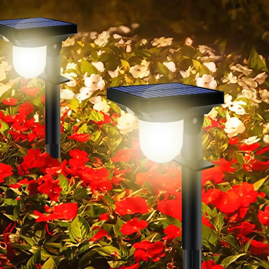 Borne Solaire LED Extérieure avec Capteur PIR – Étanche IP65 (Altair) LUMICONCEPT