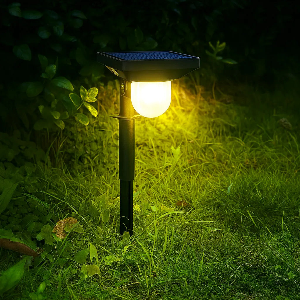 Borne Solaire LED Extérieure avec Capteur PIR – Étanche IP65 (Altair) LUMICONCEPT