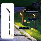 Borne Solaire LED Extérieure – Étanche IP45 - Tête Orientable, 4 Modes, Jardin et Allée (Phoenix) - LUMICONCEPT