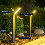 Borne Solaire LED Extérieure – Étanche IP65, Éclairage de Jardin et Allée (Lyra) - LUMICONCEPT