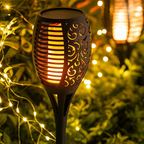 Lampe Solaire Torche LED Flamme Vacillante – Étanche IP65 (Auriga) LUMICONCEPT