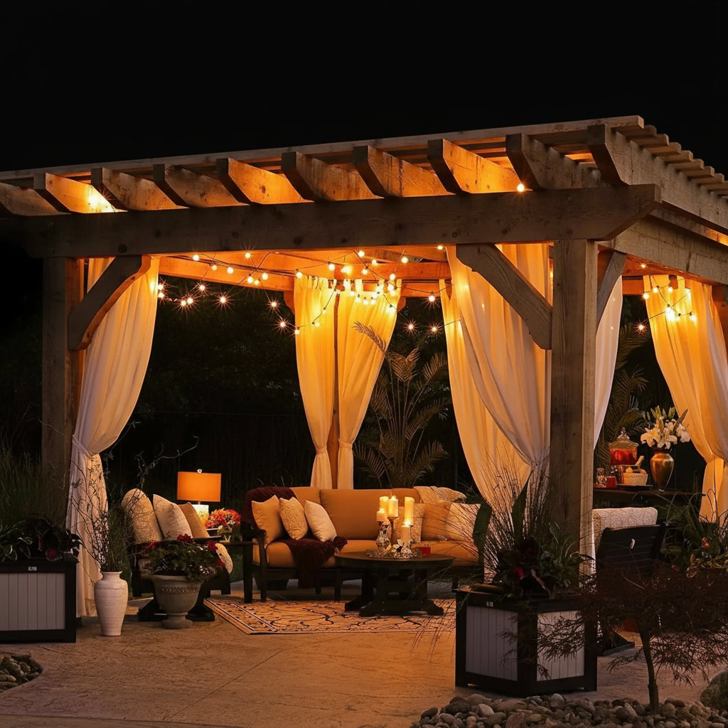 Guirlande LED G40 Extérieure – Ampoules Plastique IP65, Décoration Balcon, Mariage et Fête (Lyra) LUMICONCEPT