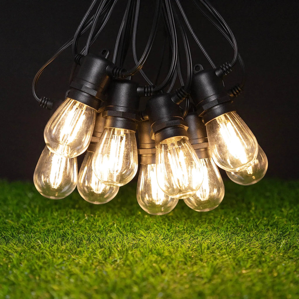 Guirlande LED S14 Extérieure – Étanche IP44, Ampoules E27 Incassables (Orion) LUMICONCEPT