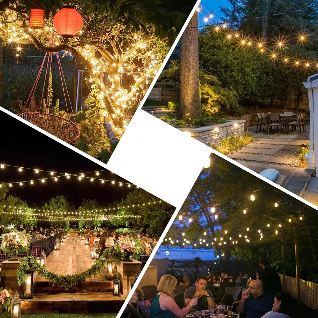 Guirlande LED S14 Extérieure – Étanche IP44, Ampoules E27 Incassables (Orion) LUMICONCEPT