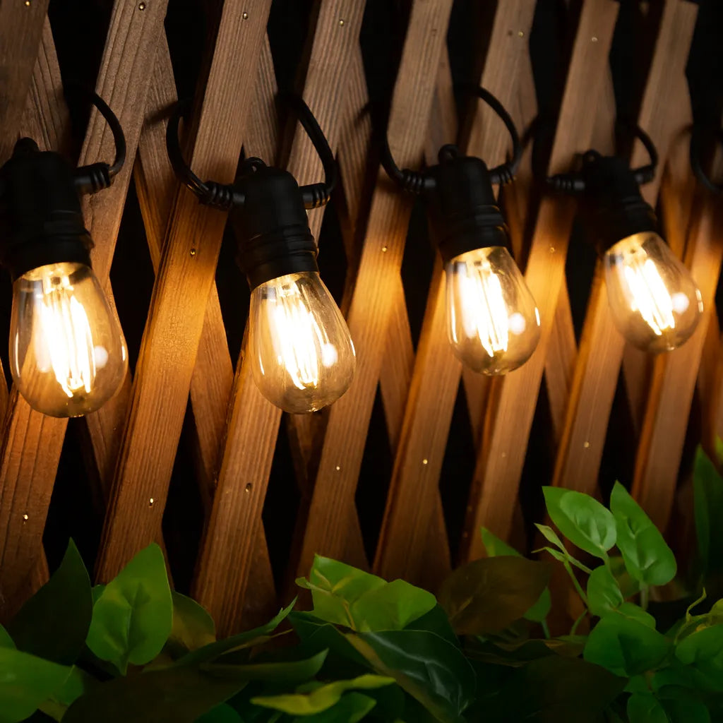 Guirlande LED S14 Extérieure – Étanche IP44, Ampoules E27 Incassables (Orion) LUMICONCEPT