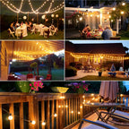 Guirlande Solaire G40 LED – Ampoules Incassables, Étanche, Décoration Terrasse et Jardin (Orion) LUMICONCEPT