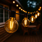 Guirlande Solaire G40 LED – Ampoules Incassables, Étanche, Décoration Terrasse et Jardin (Orion) LUMICONCEPT