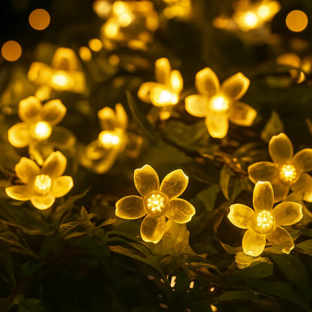 Guirlande Solaire LED 30 Lumières Sakura – Étanche, Décoration de Jardin et Fêtes (Lyra) LUMICONCEPT