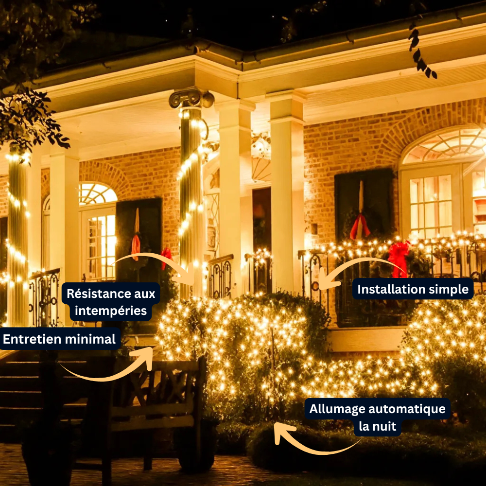 Guirlande Solaire LED Extérieure – Étanche IP65, Décoration Jardin, Terrasse et Fêtes (Phoenix) - LUMICONCEPT