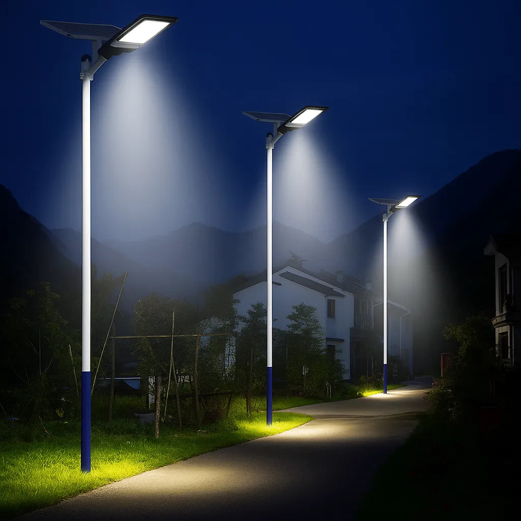Lampadaire Solaire LED 300W avec Télécommande – Batterie 8000 mAh Étanche IP65 en Aluminium (Cassiopeia) LUMICONCEPT