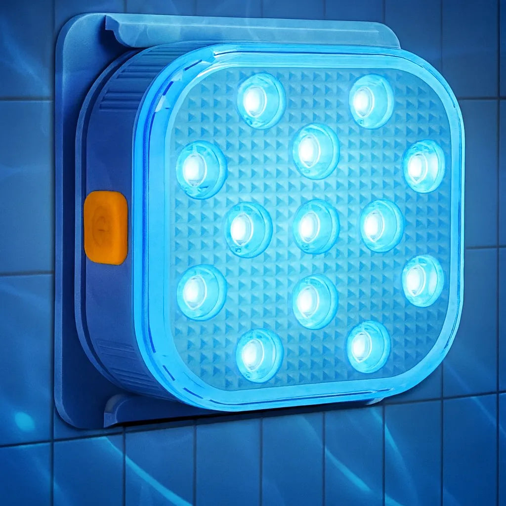 Lampe de piscine LED submersible rechargeable – IP68, 16 couleurs, télécommande 200FT & minuterie - LUMICONCEPT