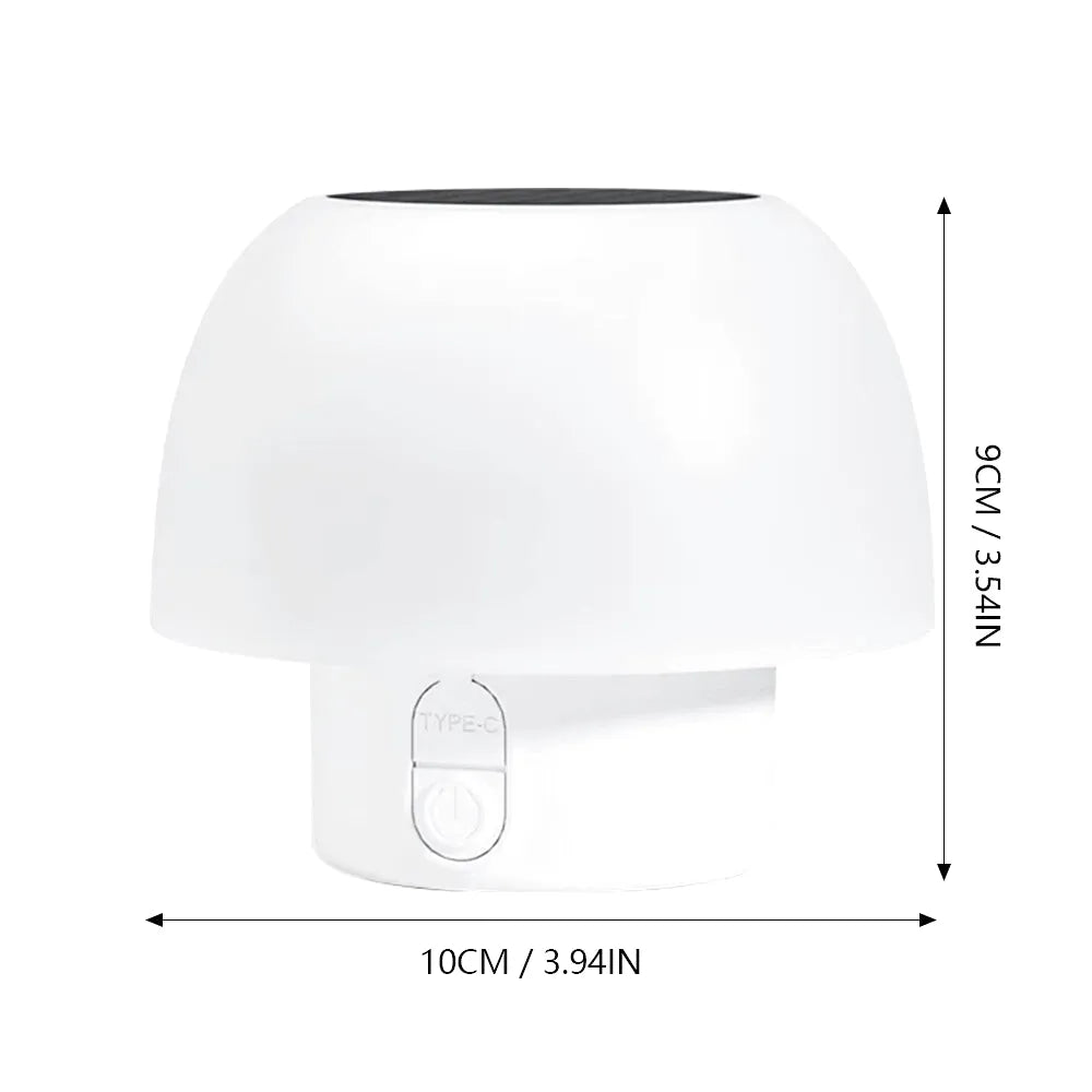 Lampe de Table Solaire Champignon LED avec 4 Modes & Recharge USB – Étanche IP65 (Orion) LUMICONCEPT