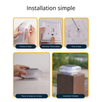 Lumière de Pilier Solaire LED 30LED – Étanche IP65 pour Poteaux de Clôture et Jardin (Carina) - LUMICONCEPT