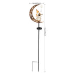 Lampe Solaire LED à Piquer – Étanche IP55, Boule Verre Craquelé avec Ange, Décoration Jardin et Allée (Lyra) LUMICONCEPT