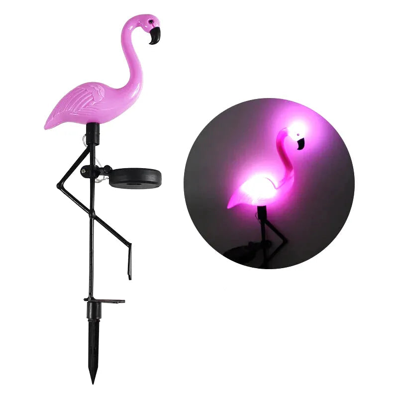 Lampe Solaire LED Extérieure – Étanche, Design Flamant Rose, Décoration Jardin et Allée LUMICONCEPT