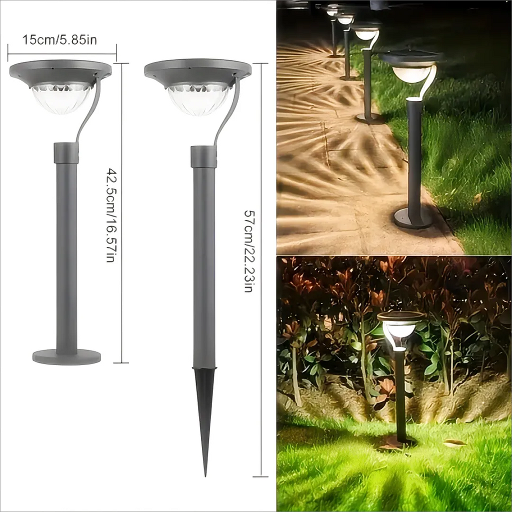Lampe Solaire LED Extérieure –  Étanche, Économie d’Énergie pour Jardin, Cour et Villa (Draco) LUMICONCEPT