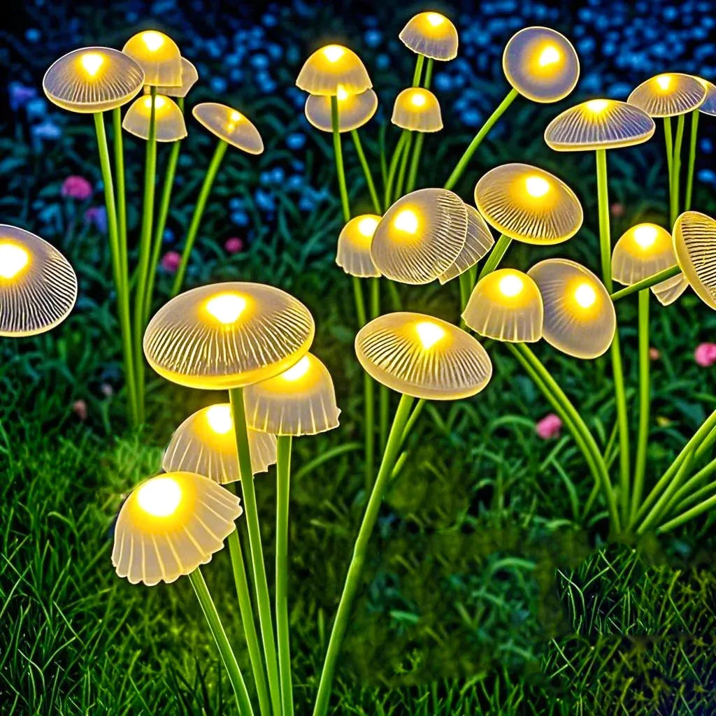 Lampe Solaire LED Extérieure – Étanche IP65, Design Champignon Méduse, Double Mode, Décoration Jardin et Allée (Andromeda) LUMICONCEPT
