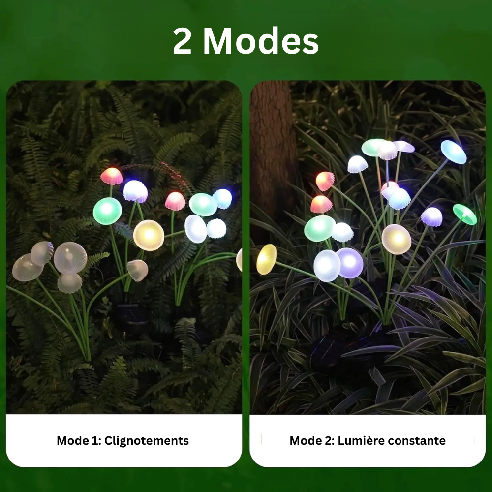 Lampe Solaire LED Extérieure – Étanche IP65, Design Champignon Méduse, Double Mode, Décoration Jardin et Allée (Andromeda) - LUMICONCEPT