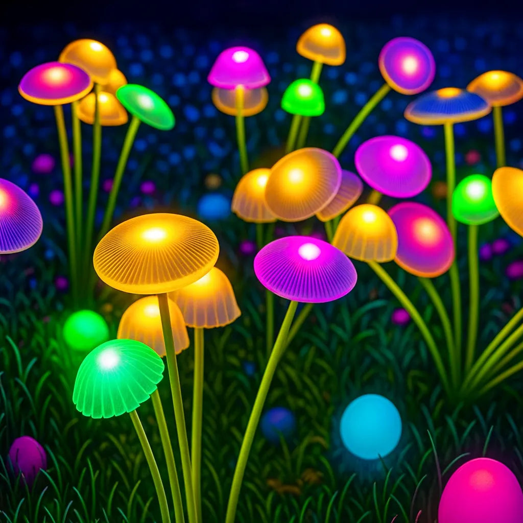 Lampe Solaire LED Extérieure – Étanche IP65, Design Champignon Méduse, Double Mode, Décoration Jardin et Allée (Andromeda) LUMICONCEPT