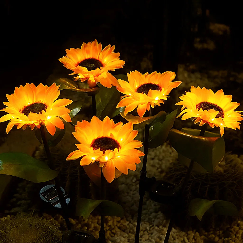 Lampe Solaire LED Extérieure – Étanche IP65, Design Tournesol, Éclairage Jardin et Pelouse (Lyra) LUMICONCEPT