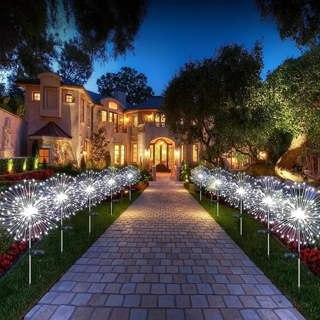 Lampe Solaire LED Extérieure – Étanche IP65, Effet Pissenlit Feu d’Artifice, Décoration Jardin et Pelouse (Cassiopeia) LUMICONCEPT