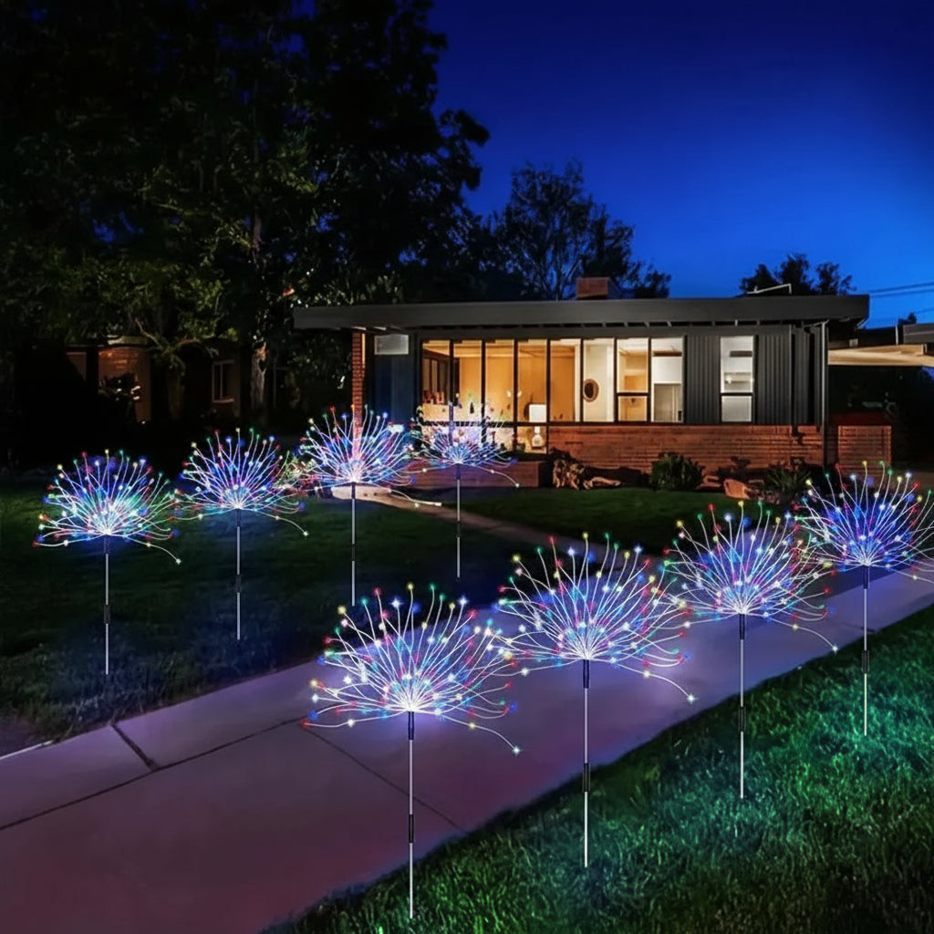 Lampe Solaire LED Extérieure – Étanche IP65, Effet Pissenlit Feu d’Artifice, Décoration Jardin et Pelouse (Cassiopeia) LUMICONCEPT