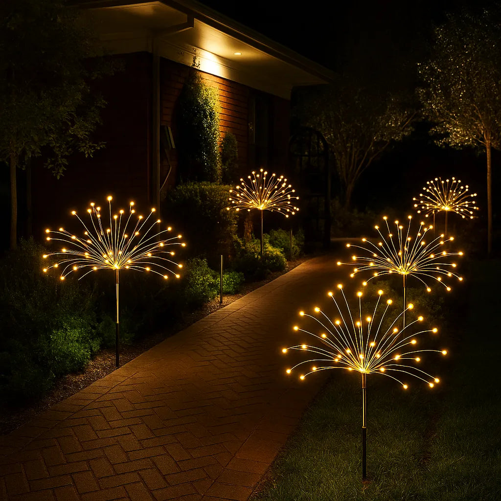 Lampe Solaire LED Extérieure – Étanche IP65, Effet Pissenlit Feu d’Artifice, Décoration Jardin et Pelouse (Cassiopeia) LUMICONCEPT