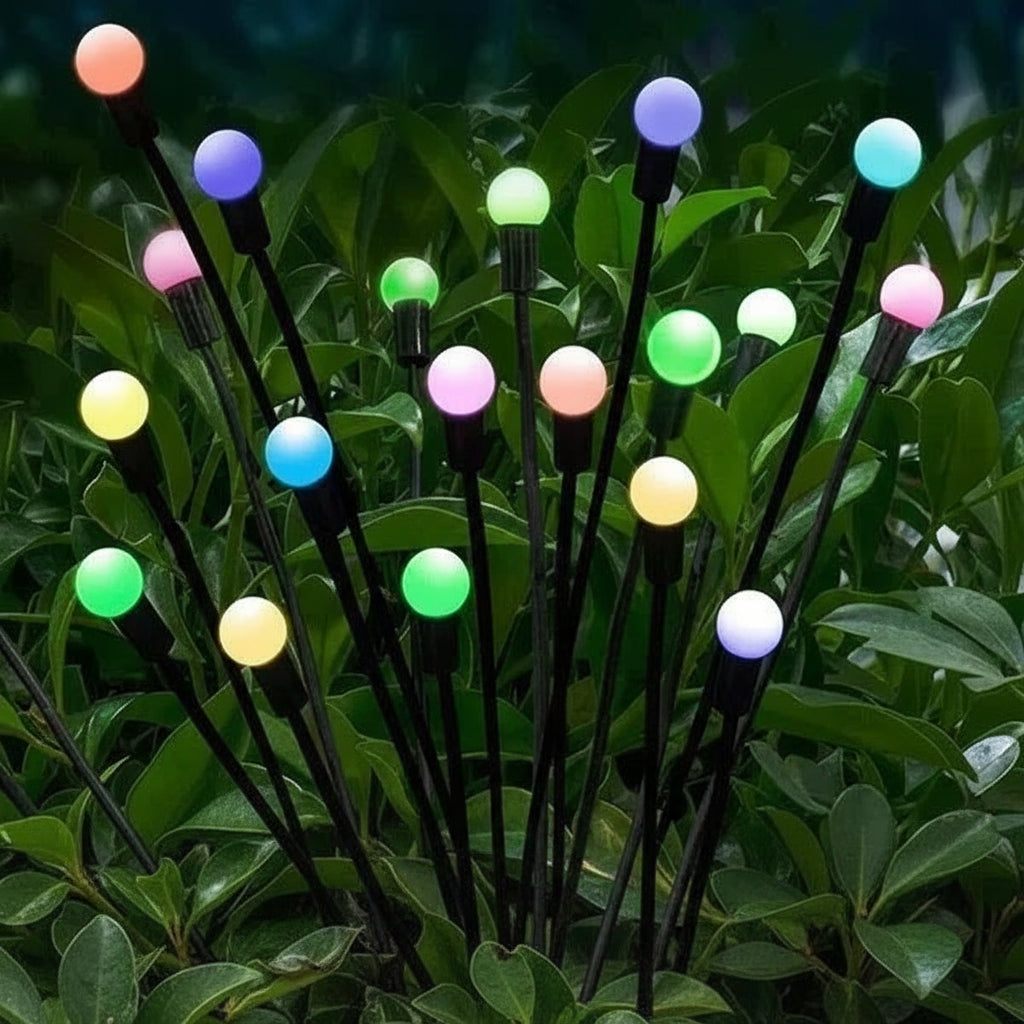 Lampe Solaire LED Extérieure – Étanche IP67, Effet Luciole à Vent, Éclairage Jardin et Pelouse (Andromeda) LUMICONCEPT