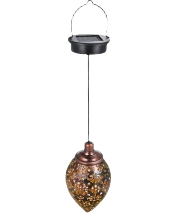 Lampe Solaire LED Suspendue – Étanche IP44, Design Fer Forgé Ajouré, Projection Lumineuse Jardin (Andromeda) LUMICONCEPT