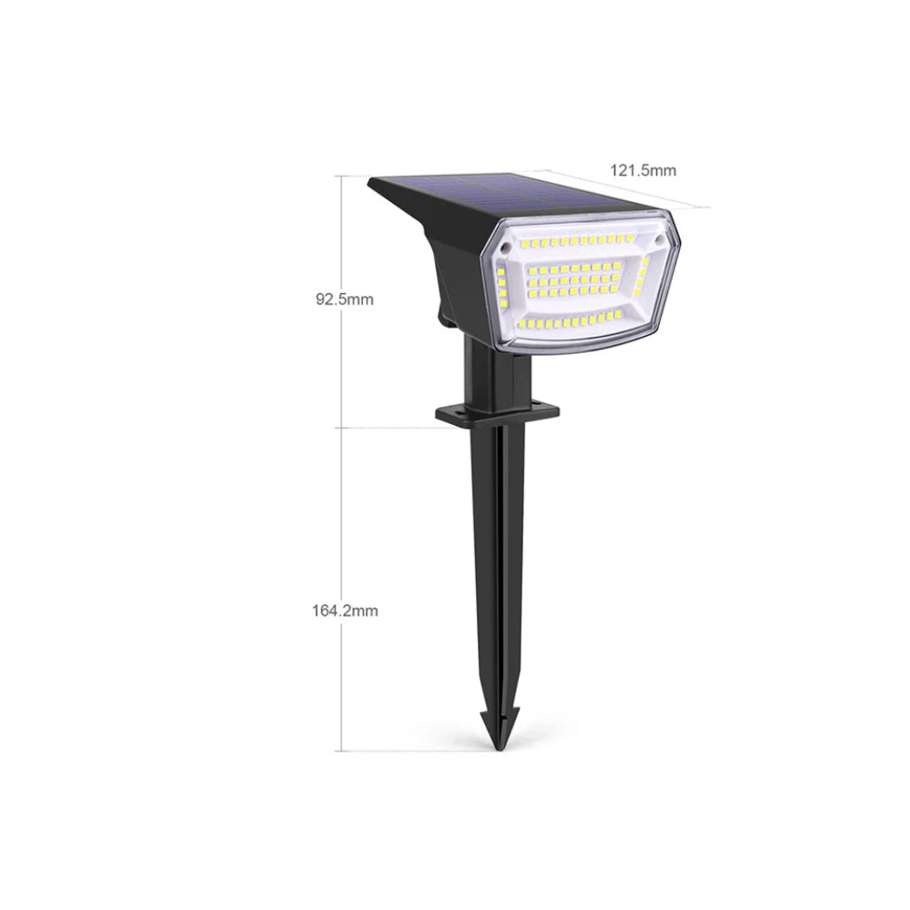 Projecteur Solaire 9 LED – Étanche IP65, Luminosité Réglable pour Jardin, Allée, Pelouse et Extérieur (Orion) - LUMICONCEPT