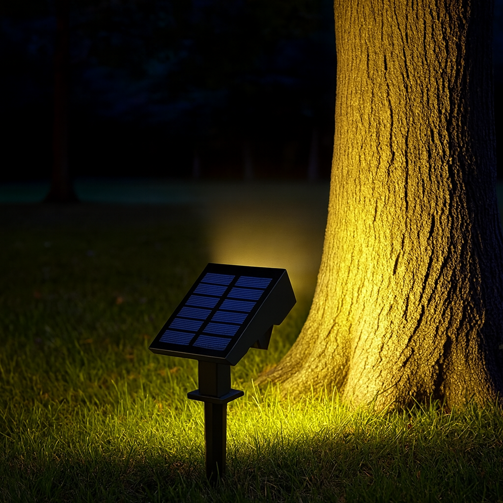 Projecteur Solaire 9 LED – Étanche IP65, Luminosité Réglable pour Jardin, Allée, Pelouse et Extérieur (Orion) LUMICONCEPT